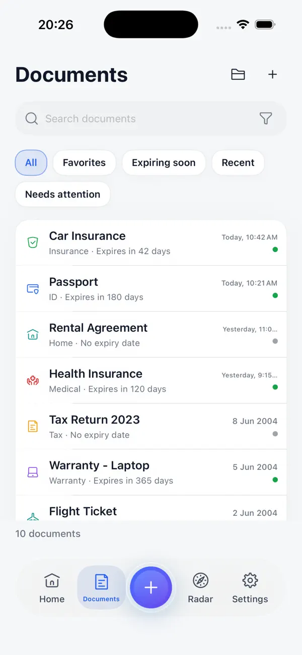 Screenshot #2 pour HomeVault Documents