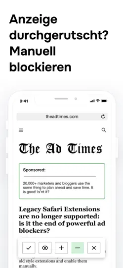 Screenshot von AdGuard Pro: Safari Ad Blocker auf dem iPhone 3