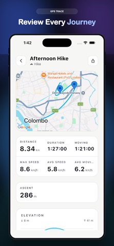 Gpstrace tracker screenshot