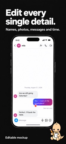 Mimicly: Chat Mockup Maker iPhone screenshot 4