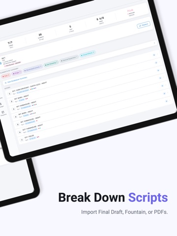 CineFlo - Shot List & Plan iPad screenshot