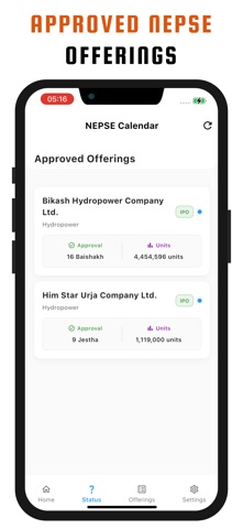 NEPSE Calendar screenshot