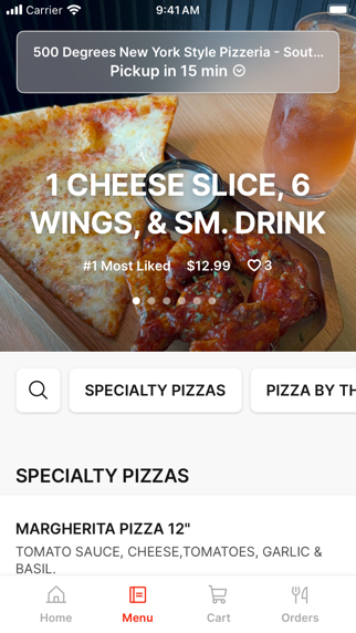 500 Degrees New York Style iPhone screenshot 2 - Food & Drink app