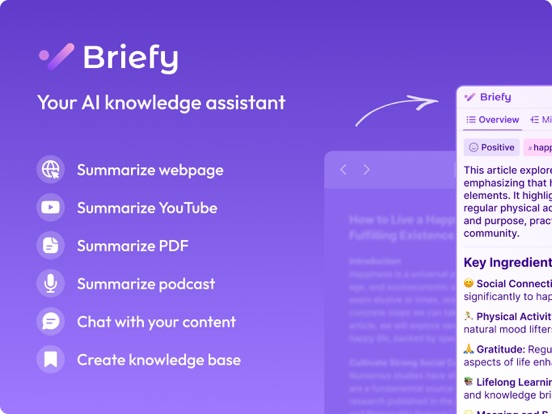 Briefy - AI summary on Safari