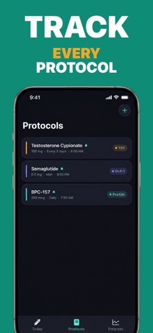 Peptide Tracker: TRT & GLP-1 iPhone screenshot