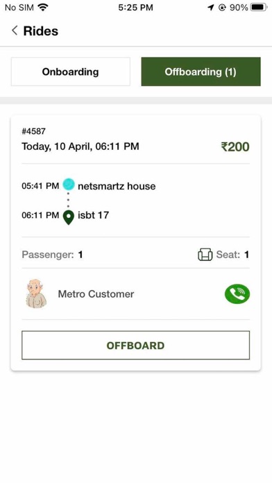 Driver app - Tin City Metro Screenshot