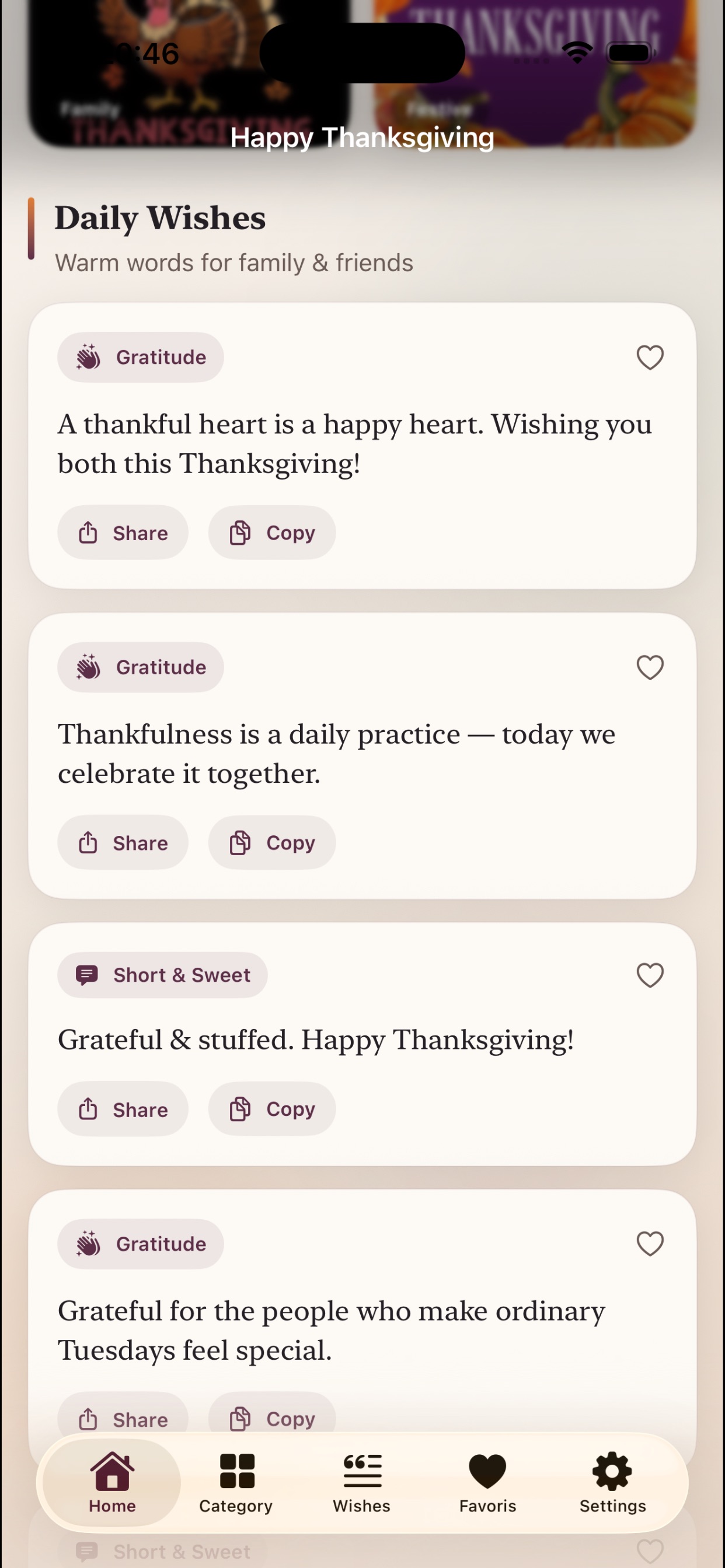Screenshot 4 of Happy Thanksgiving 2026 Wishes