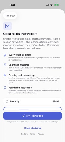 Crest: Exam Readiness iPhone screenshot
