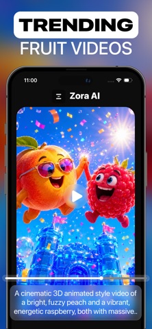 Zora AI - AI Video Generator iPhone screenshot