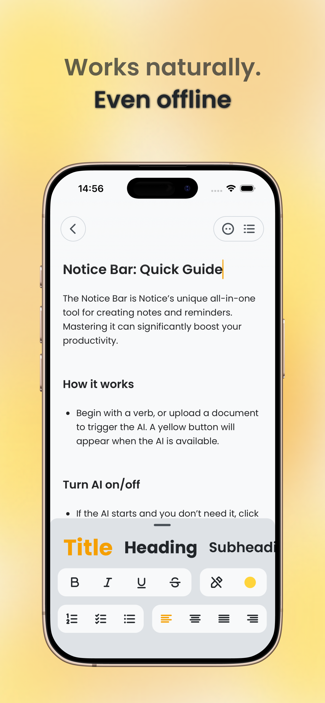 Notice: Workspace For Clarity