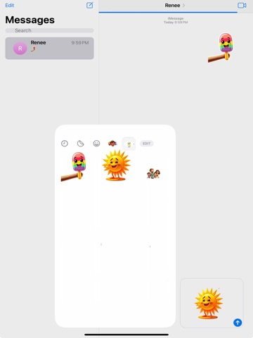 Peak Summer Heat Stickers iPad screenshot
