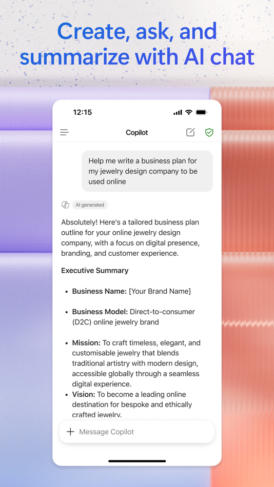 #2. Microsoft 365 Copilot (iOS) Av: Microsoft Corporation