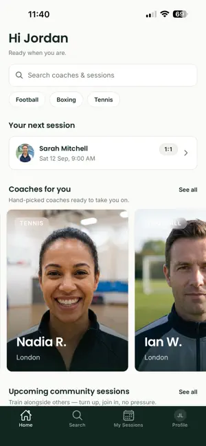 SPORTR - Global Sports Club screenshot 2