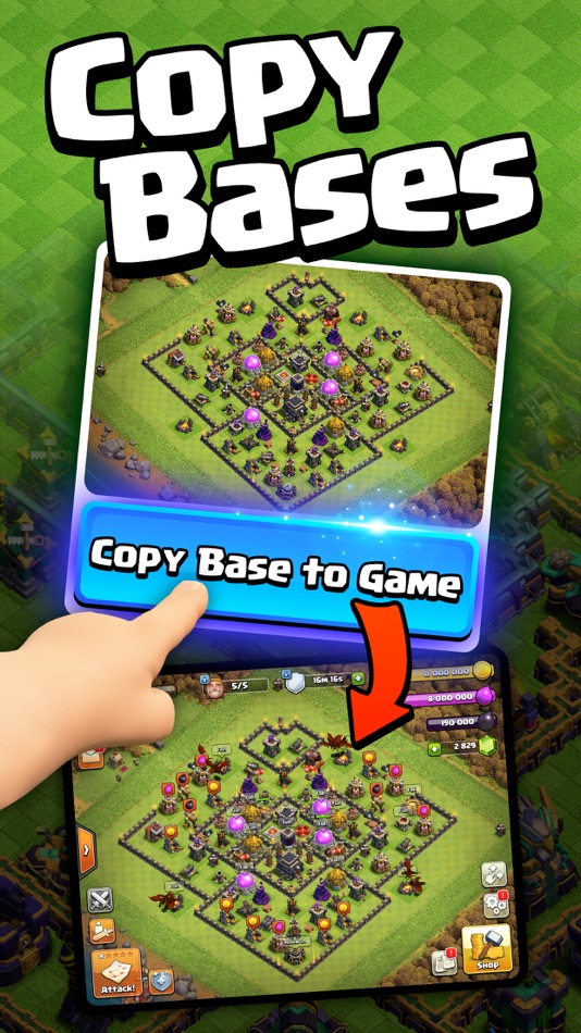 #2. CoC Fanatic: Copy Maps & Base (iOS) Bởi: Too Much Wasabi, LLC