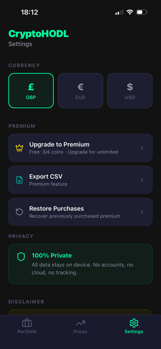 CryptoHODL Screenshot 5 of 8