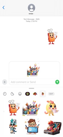 New School Supplies Stickers iPhone screenshot