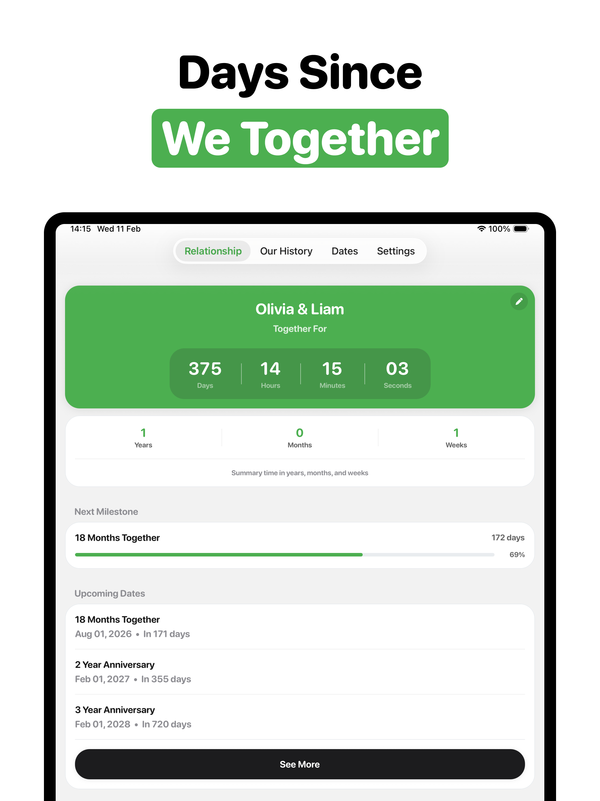 Love Counter Widget: Togethr