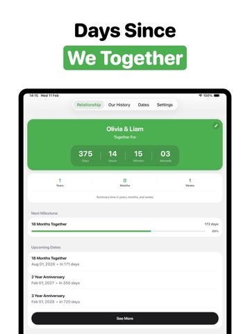 Love Counter Widget: Togethr iPad screenshot