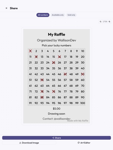 My Raffle: Tickets & Prizes iPad screenshot