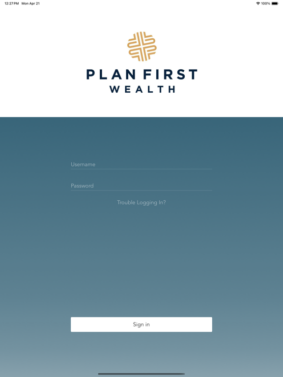 Plan First Wealth app screenshot