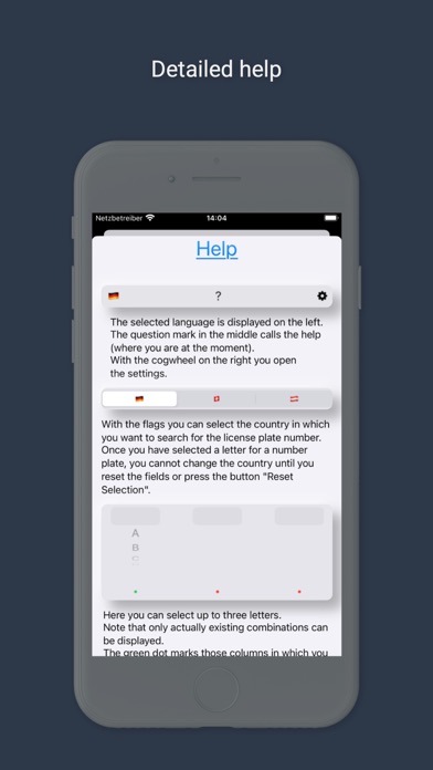 KennzeichenInfo Screenshot