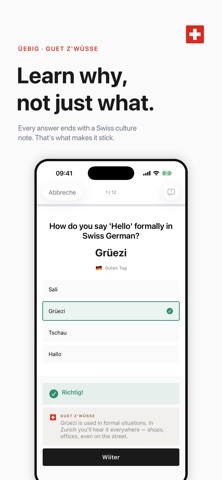 Grüezi - Learn Swiss German screenshot