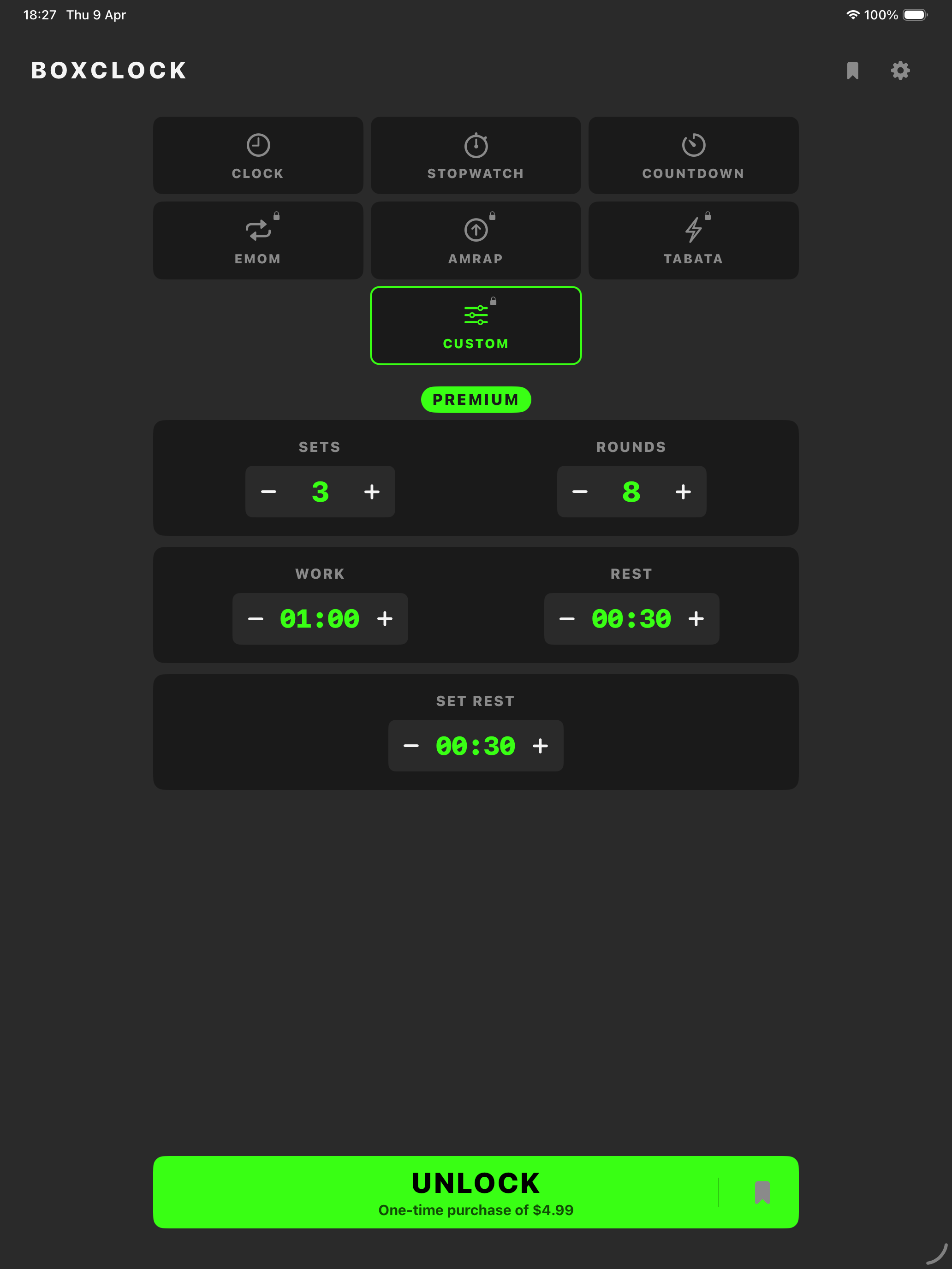 BoxClock - Gym Timer