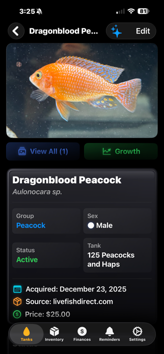 Cichlid Log Pro Screenshot 6 of 10