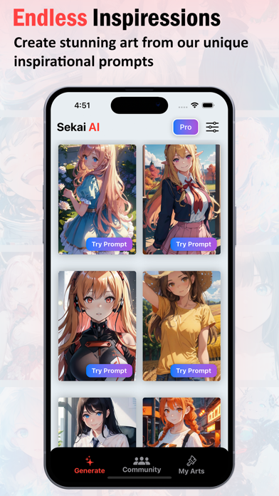 Sekai AI Anime Art Generator Screenshot