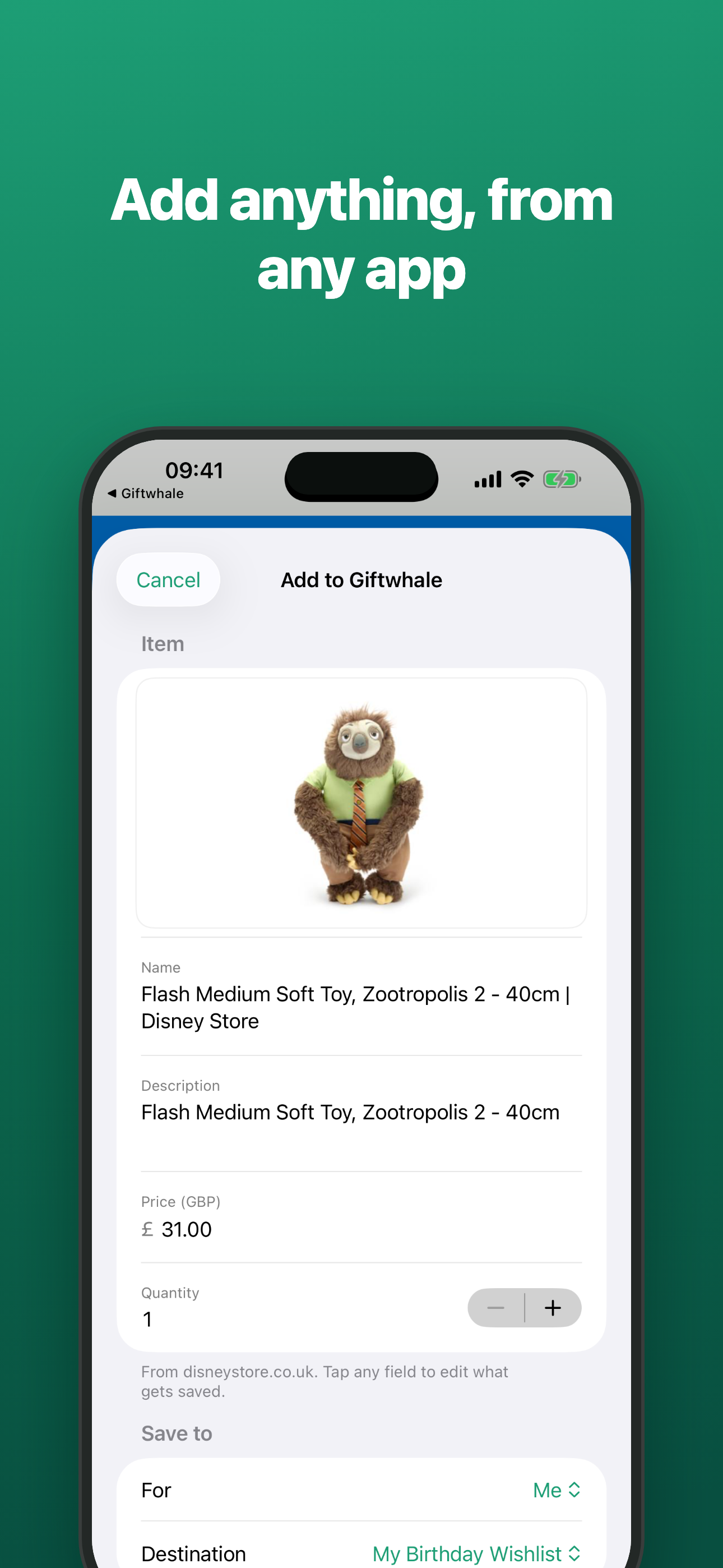Giftwhale Wish Lists screenshot 5