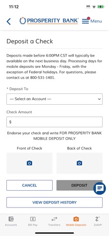 Prosperity Mobile Banking screenshot