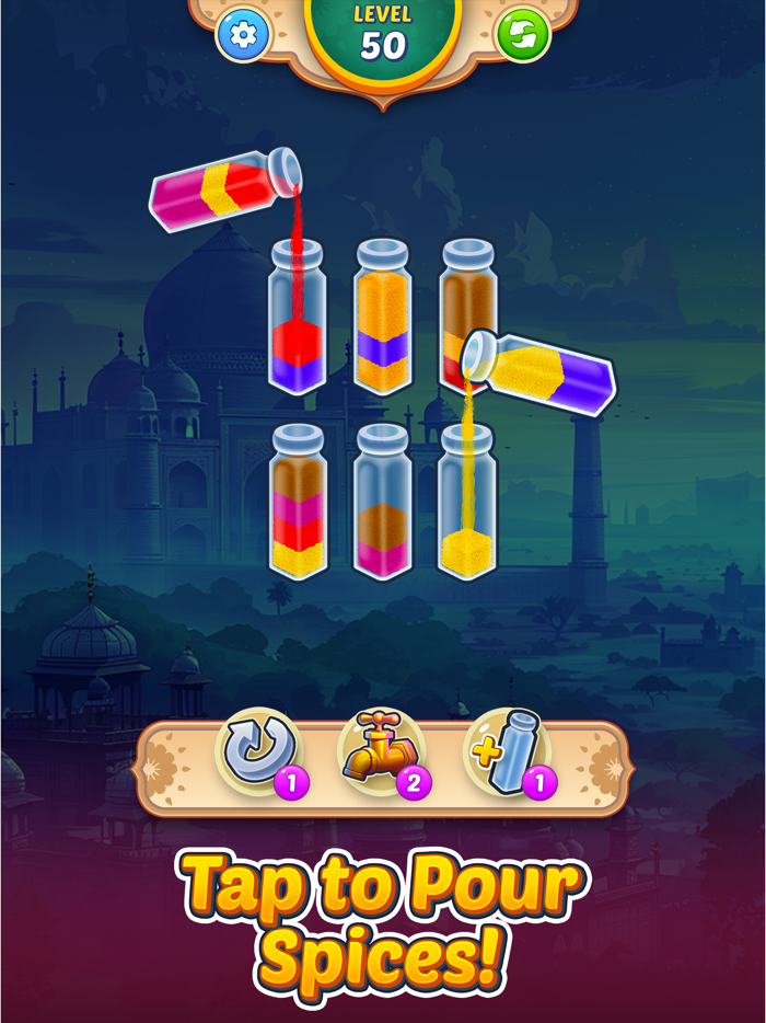 Sort Spices Color Puzzle Game