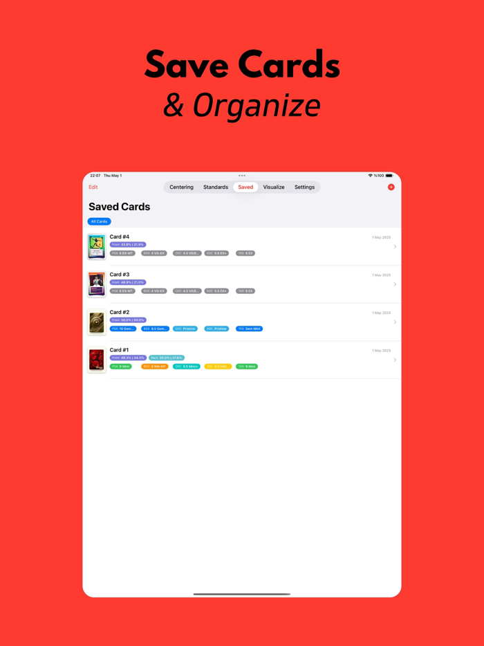 Card Centering Calculator CCC