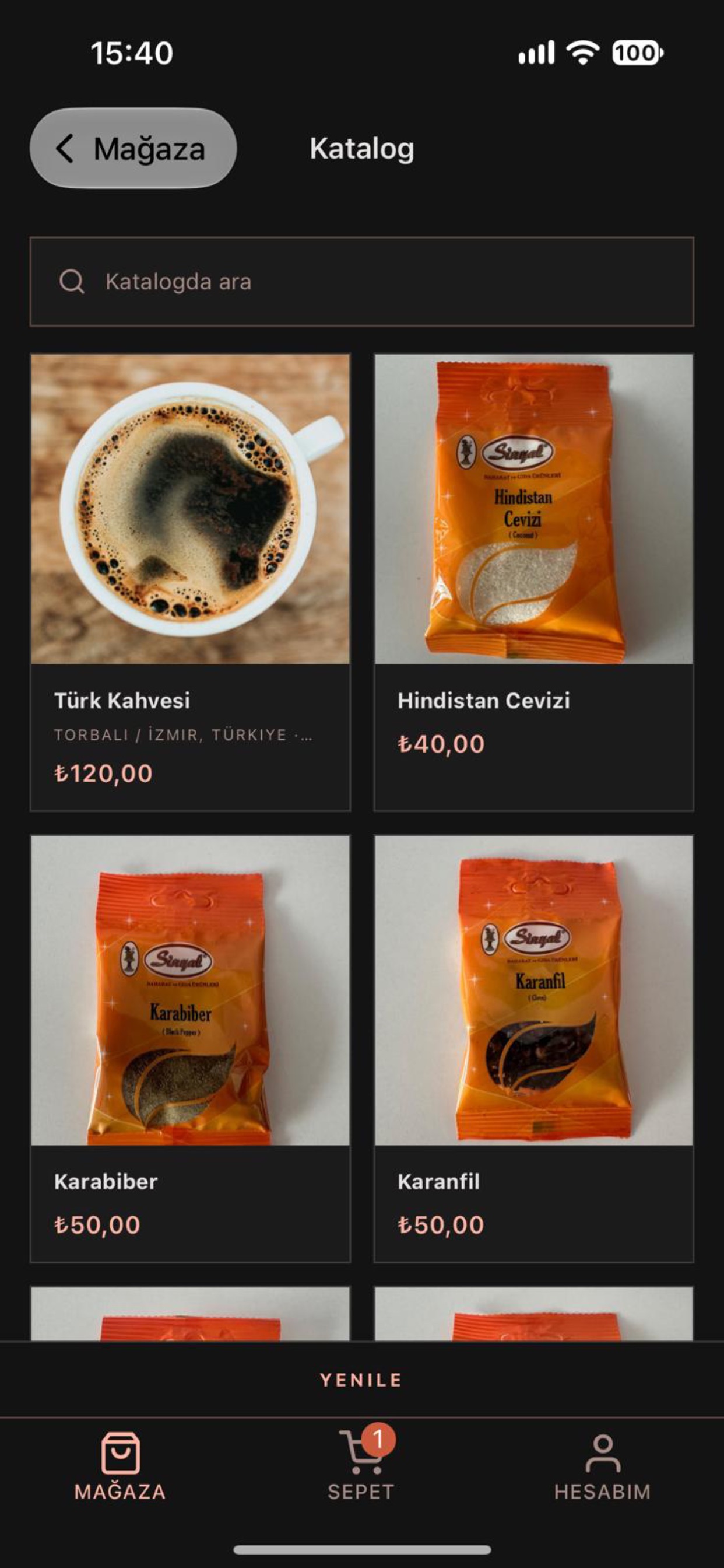 Screenshot 2 of Kılıç Coffee Roaster