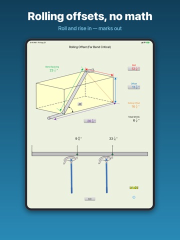 Conduit Bender Elite - Calc iPad screenshot