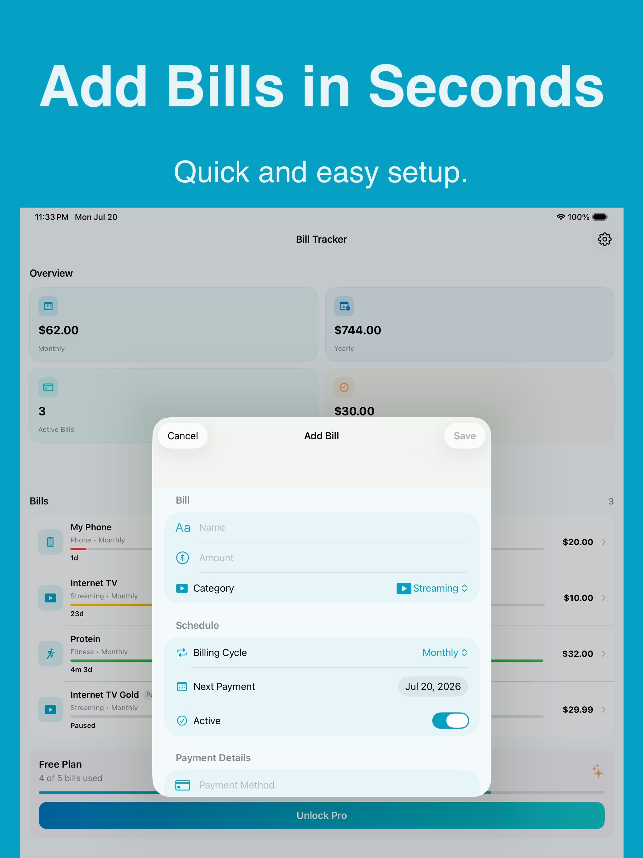 Bill Tracker: Subscription screenshot 8