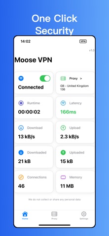 VPN - Fast & Secure MooseVPN Screenshot 1 of 3