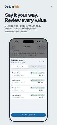 DeductAble AI Donation Tracker Screenshot 2 of 9