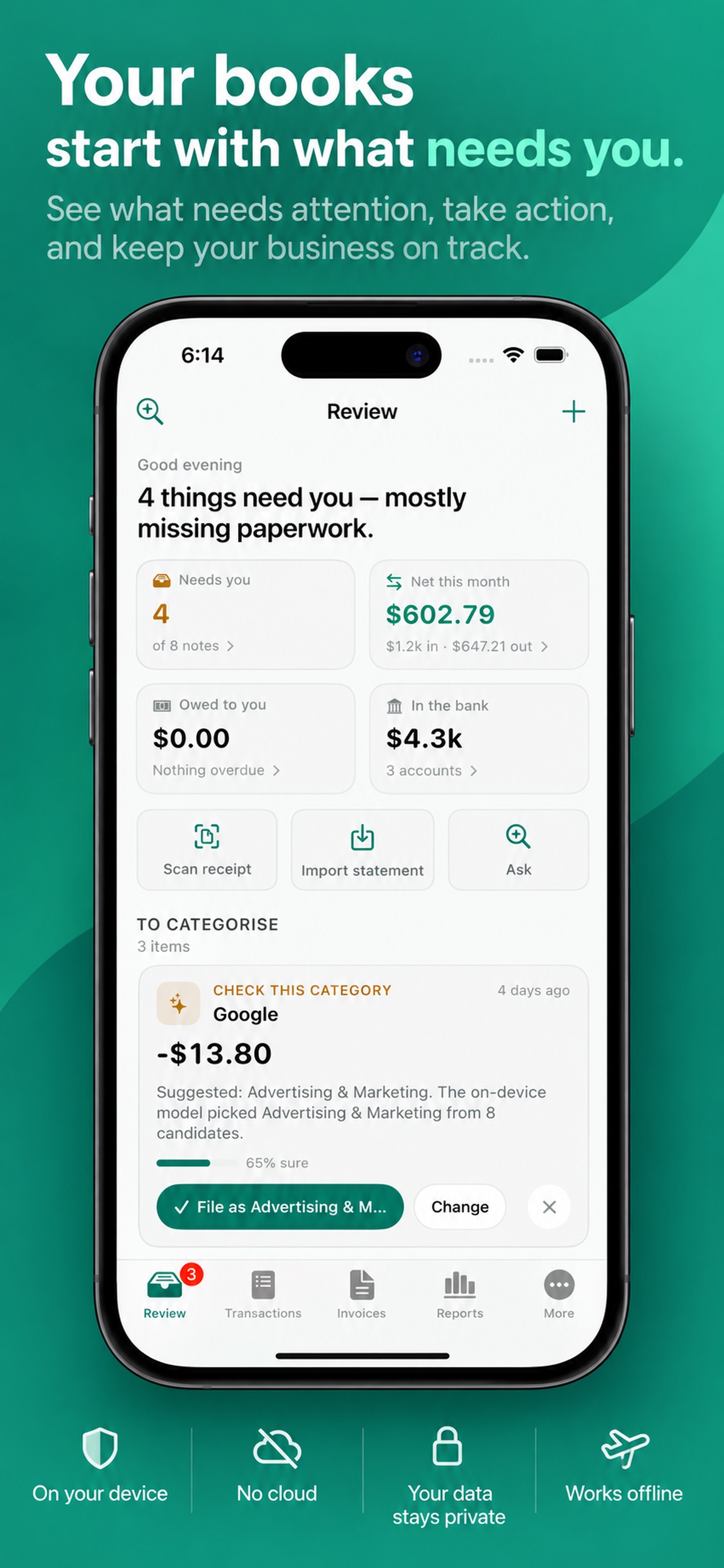 Screenshot 1 of Offline AI Accountant