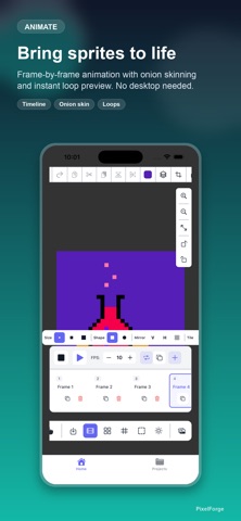 PixelForge - Pixel Art Studio iPhone screenshot