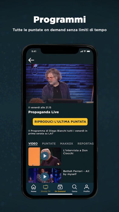 La7 iPhone screenshot 4 - Entertainment app