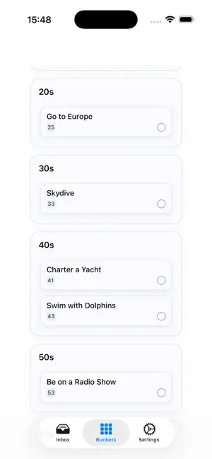 TimeBucket - Life Wishes screenshot 1