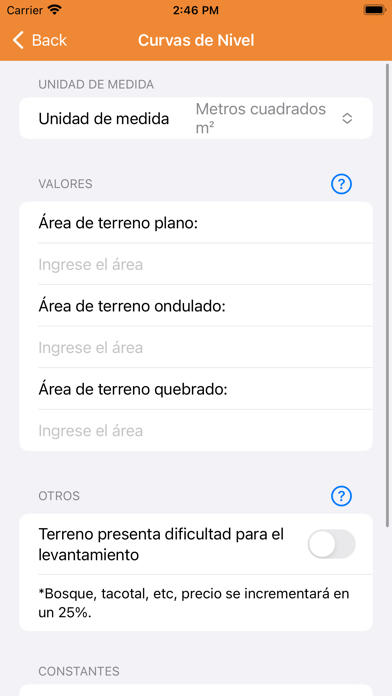 Honorarios Topografía Screenshot