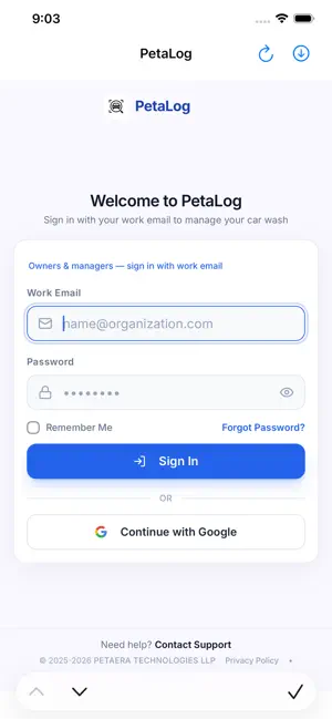 PetaLog screenshot 1