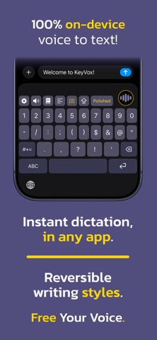 KeyVox: AI Voice Keyboard iPhone screenshot