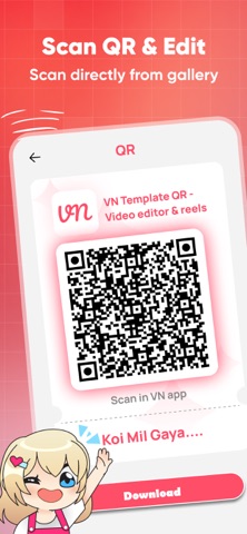 VN Template – Reels & QR Code screenshot