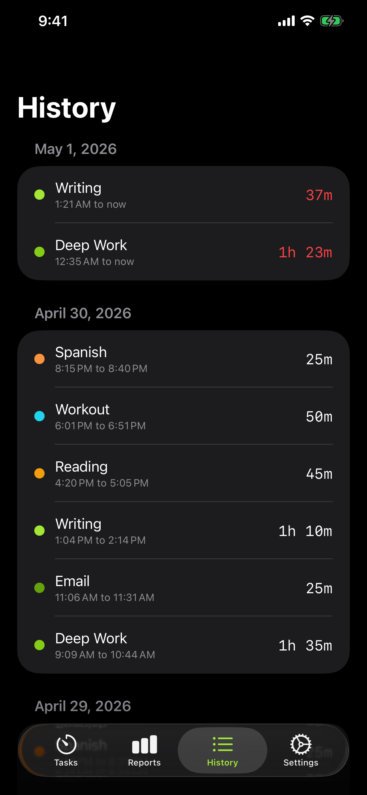Planck Timer screenshot 3