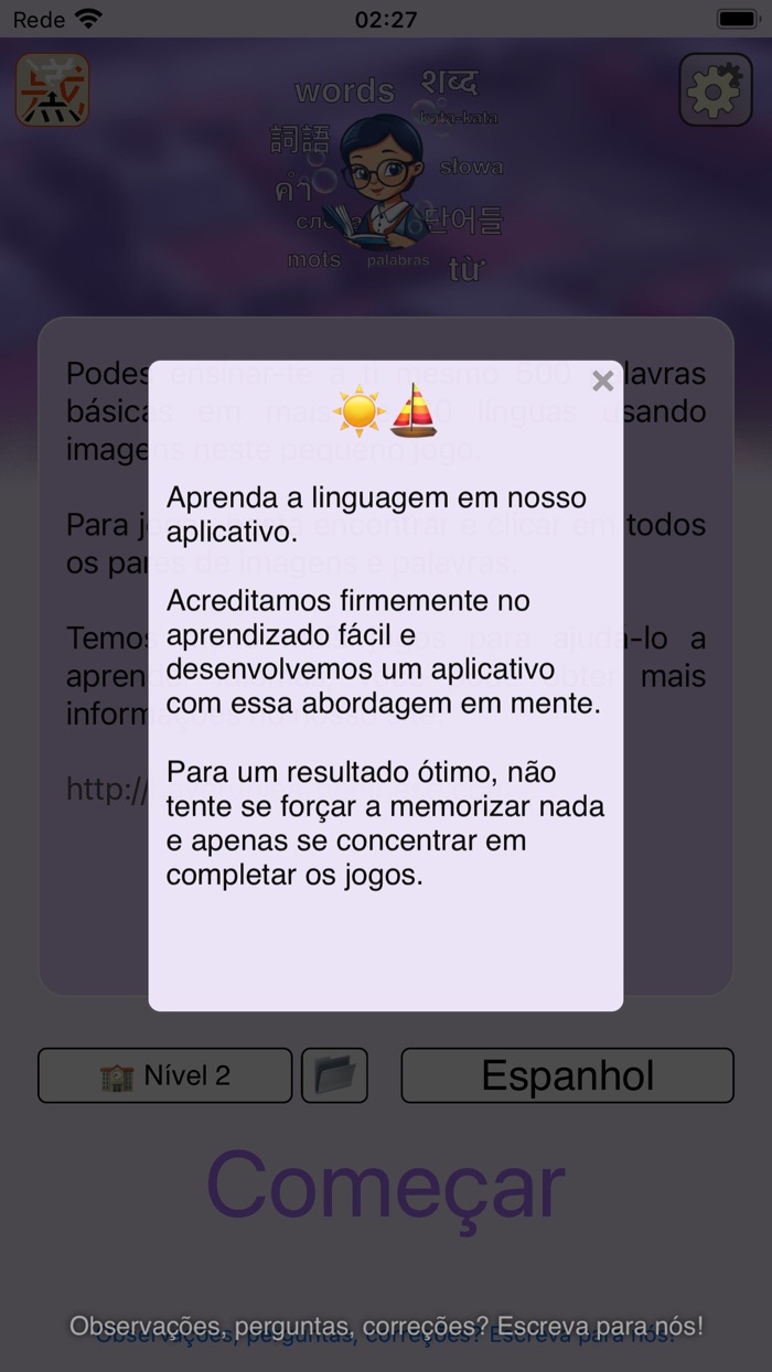 Palavras - aprender línguas