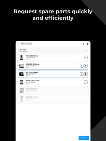 Unox Partner Hub iPad screenshot