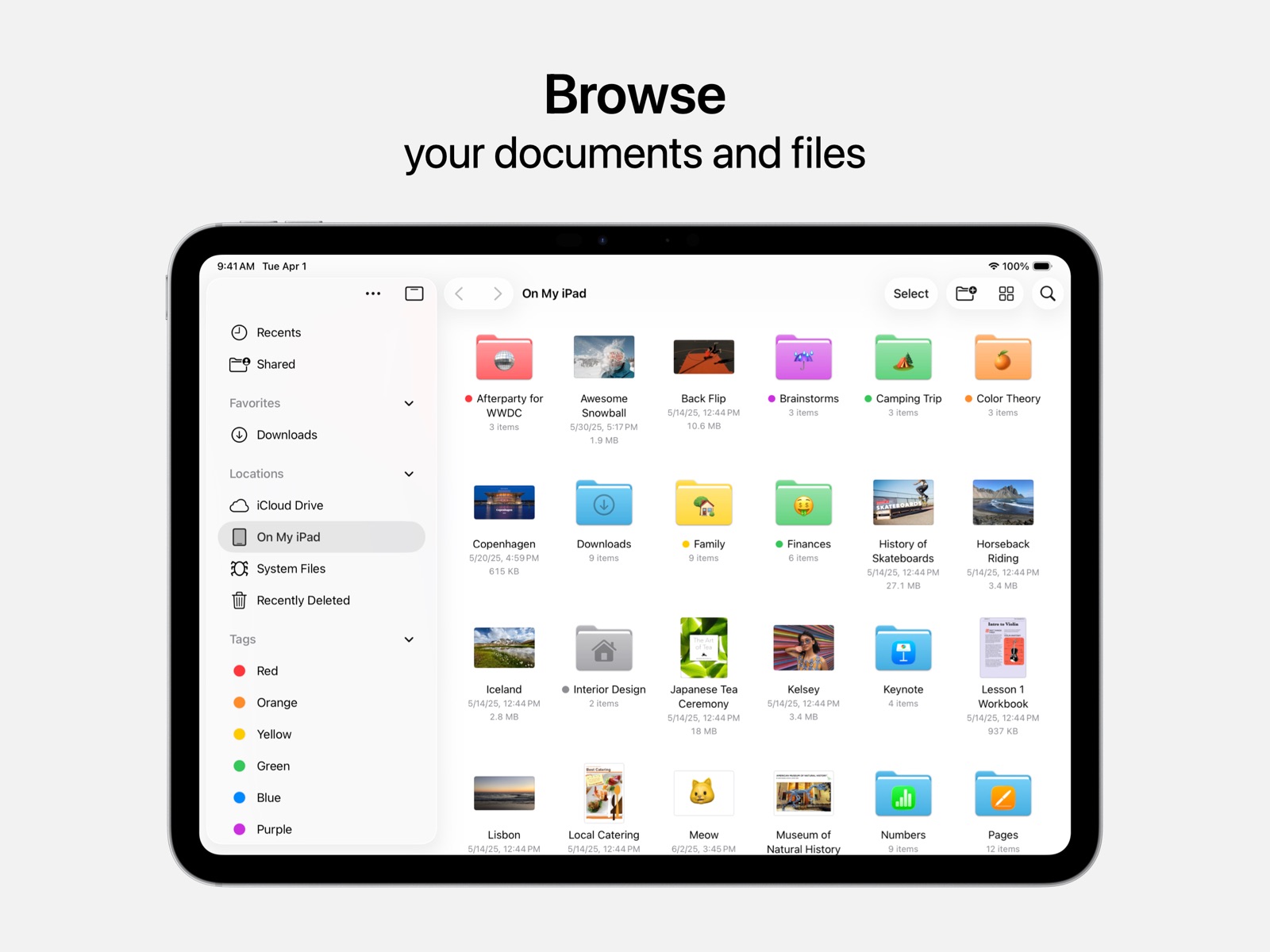 Files ipad screenshot 1